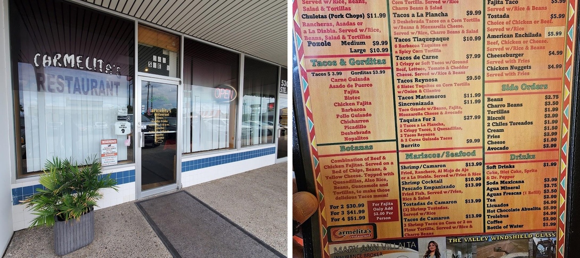 Carmelita's Menu